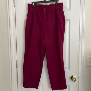 LOFT Vibrant Magenta Trousers, Sz L